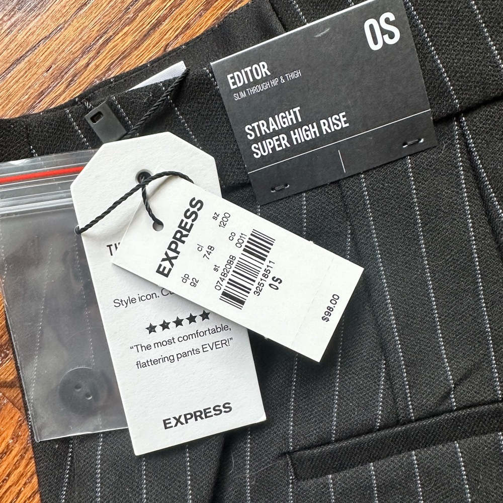 Express dress pants, straight super high rise, 0 short - Picture 2 of 2